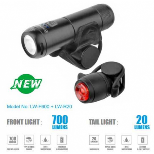 EASTPOWER ÖN-ARKA SET ÖN 700-ARKA 20 LM LW-F600-R20 IP65 SU GEÇİRMEZ - EASTPOWER