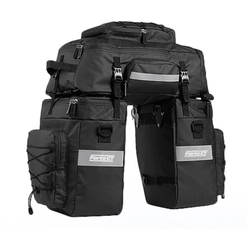 FORTE GT BÜYÜK TUR HEYBE 75 LİTRE 3 LÜ SİYAH - FORTE GT