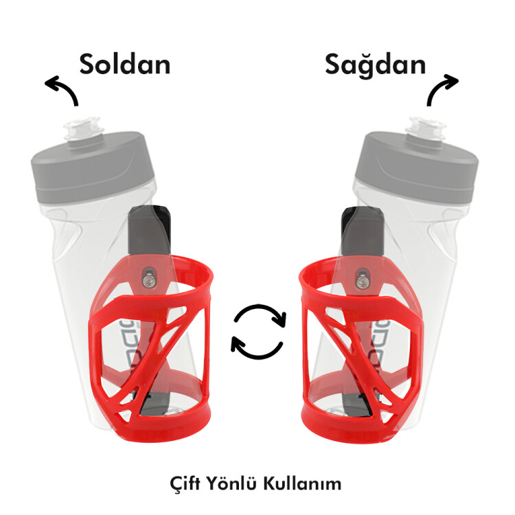 IMPACT SULUK KAFESİ - T-SIDE, SAĞ/SOL AYARLI, PLASTİK, SİYAH/KIRMIZI - 2