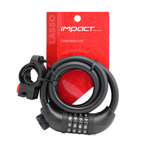 KİLİT - LASSO, 12x1000, ŞİFRELİ, BRAKETLİ, SİYAH - İMPACT