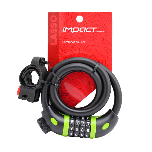 KİLİT - LASSO, 12x1000, ŞİFRELİ, BRAKETLİ, YEŞİL - İMPACT