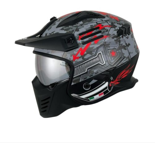SWAY FS-X2 TROOPER BLACK RED L KASK - SWAY