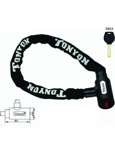 ZEDONYON ANAHTARLI ZİNCİR KİLİT 6X1200 MM - ZEDONYON